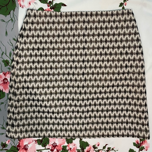 Petite LOFT Gold A-Line Skirt - Picture 4 of 6